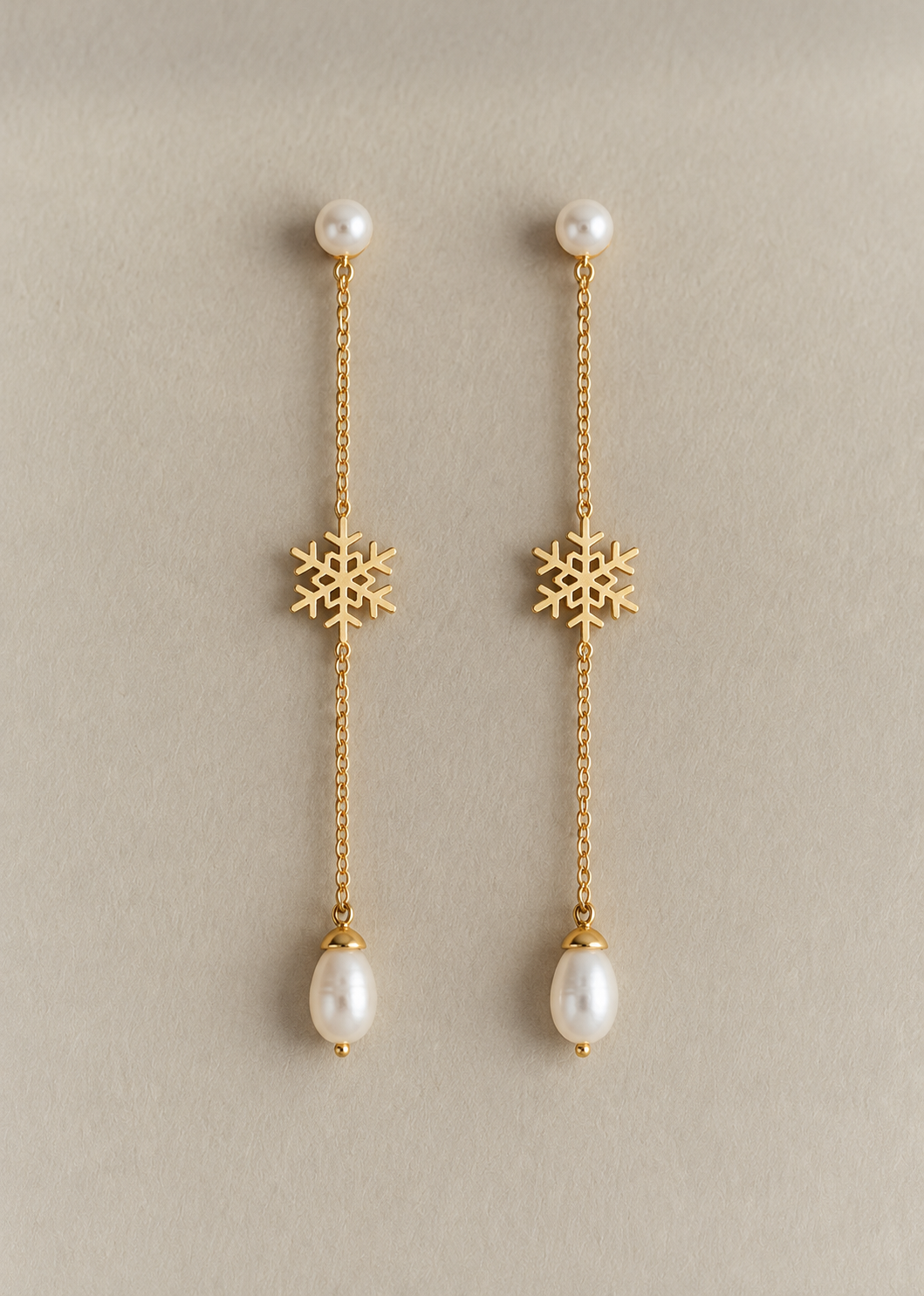 Aros perla copo Gold
