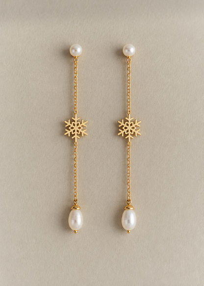 Aros perla copo Gold