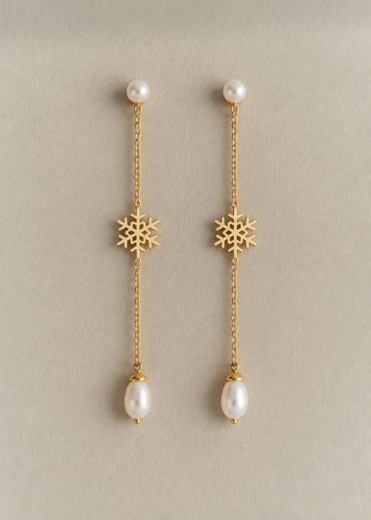 Aros perla copo Gold